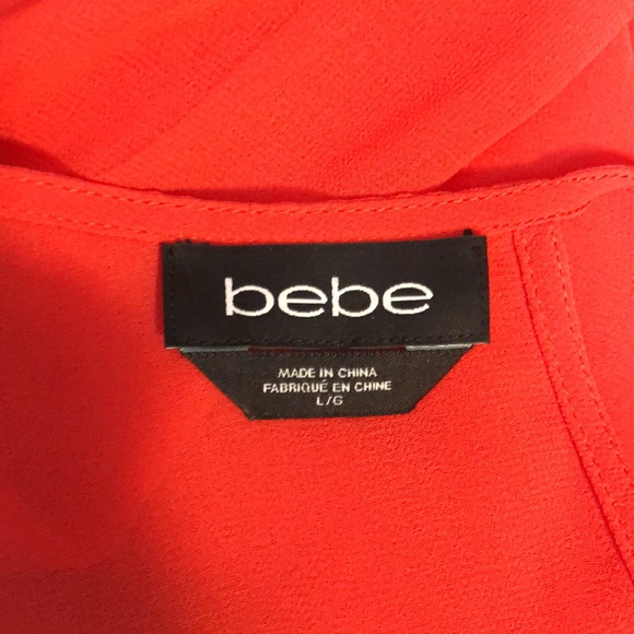 BEBE Blousan Slit Sleeve Shirt with Open Back Detail. - Picture 7 of 9